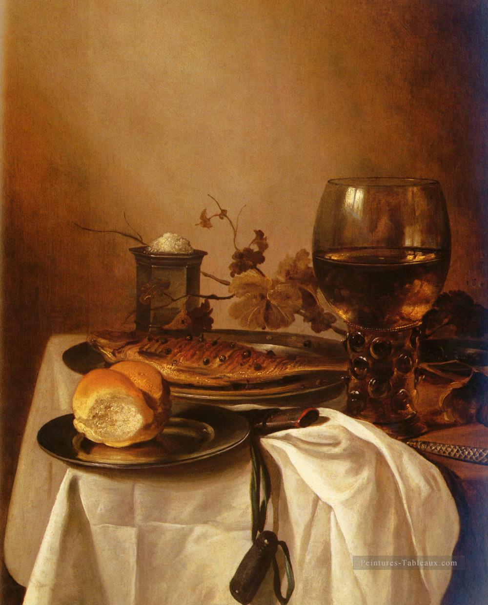 à 1660 Une Nature morte d’un Roamer Pieter Claesz Peintures à l'huile
